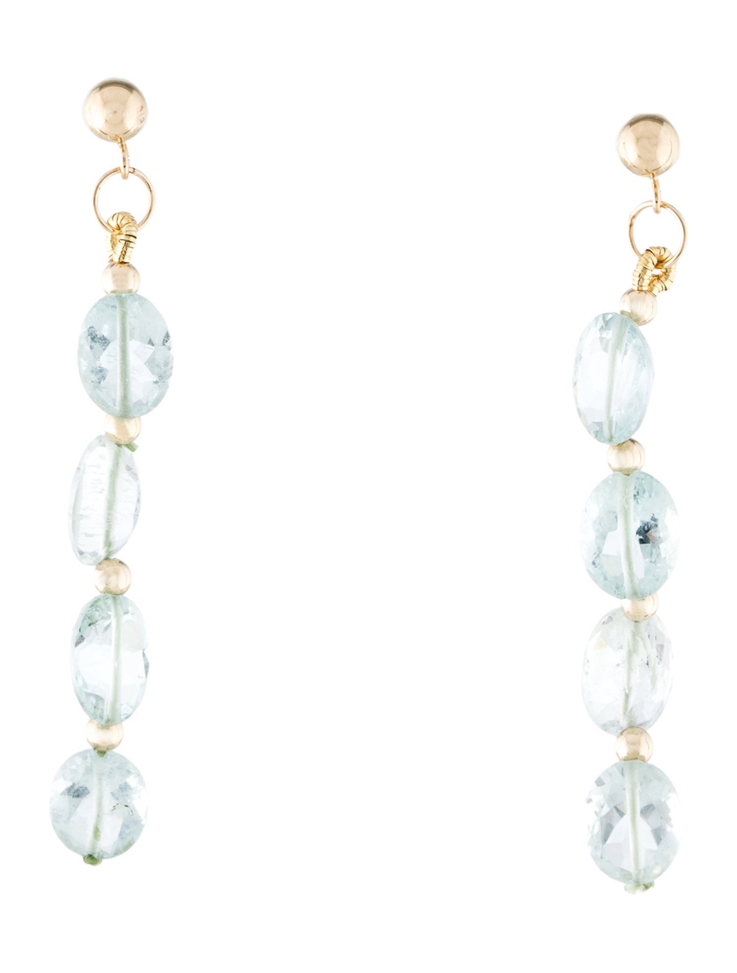 Earrings 14K Aquamarine Drop Earrings