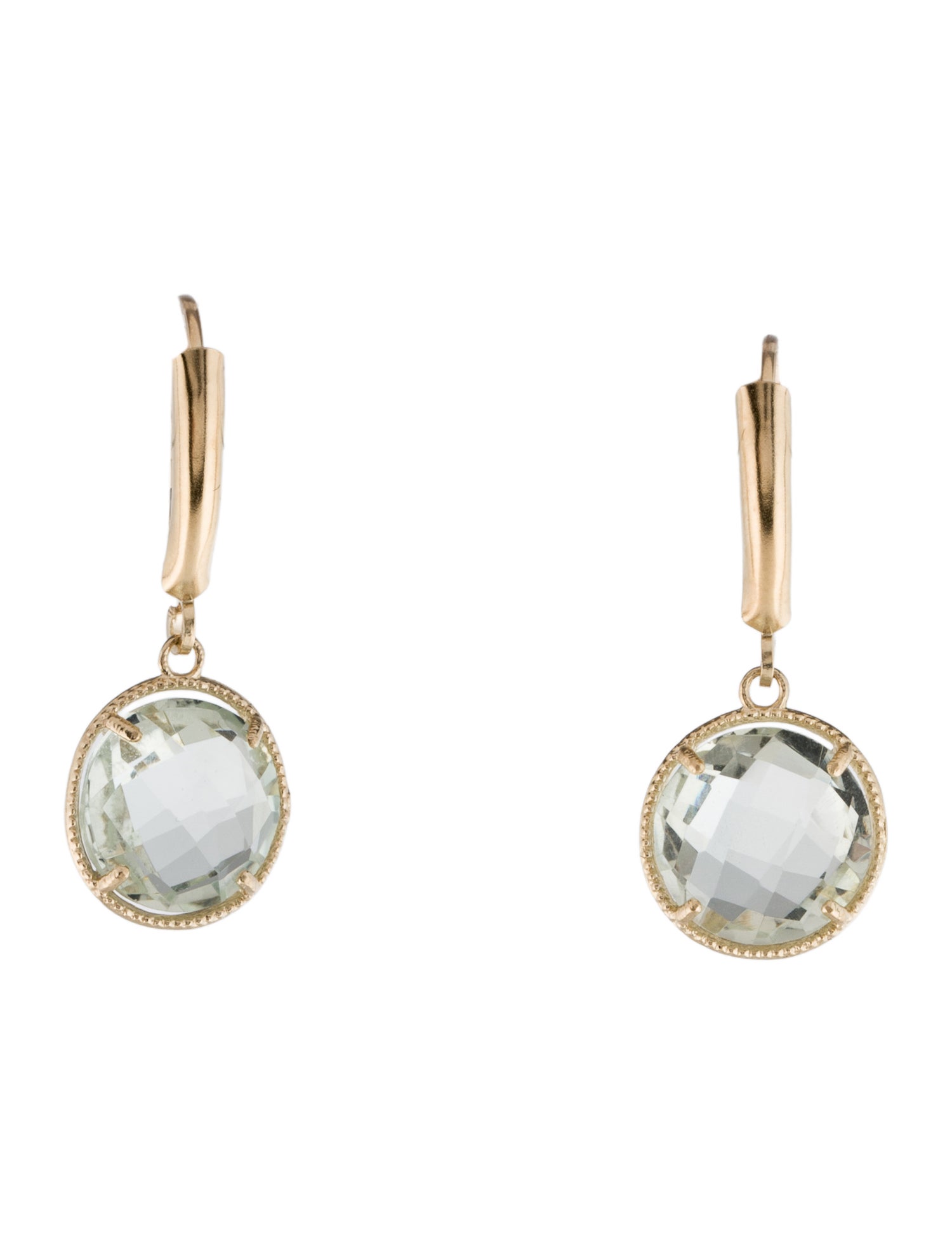 Earrings 10K Quartz Drop Earrings