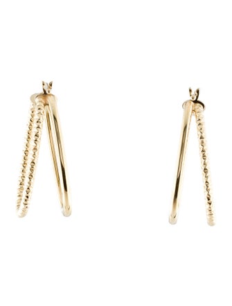 Earrings 10K Textured Hoop Earrings