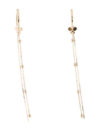 Earrings 14K Butterfly Huggie Drop Earrings