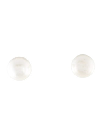 Earrings Platinum Pearl Stud Earrings