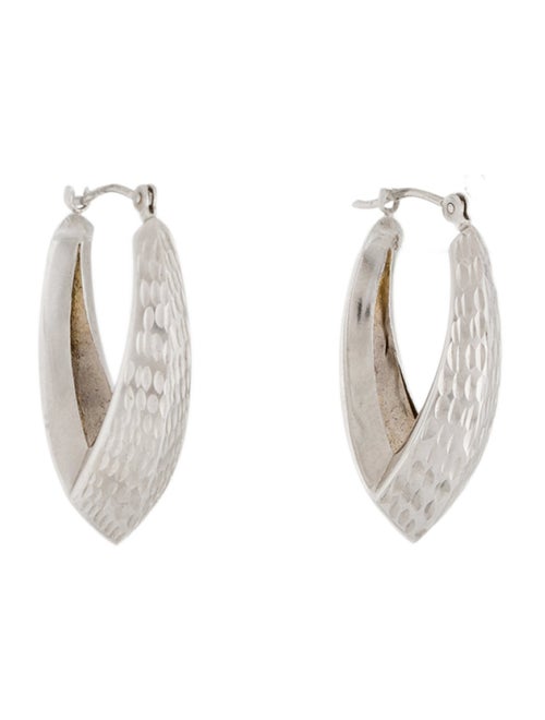 Earrings 14K Textured Hoop Earrings