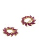 Earrings 14K Ruby Halo Earring Jackets