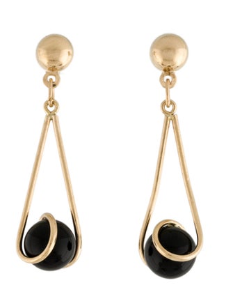 Earrings 14K Onyx Drop Earrings