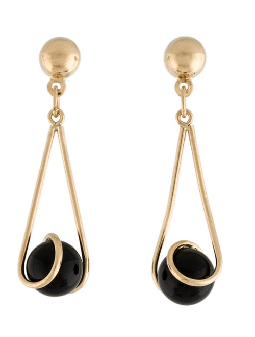 Earrings 14K Onyx Drop Earrings