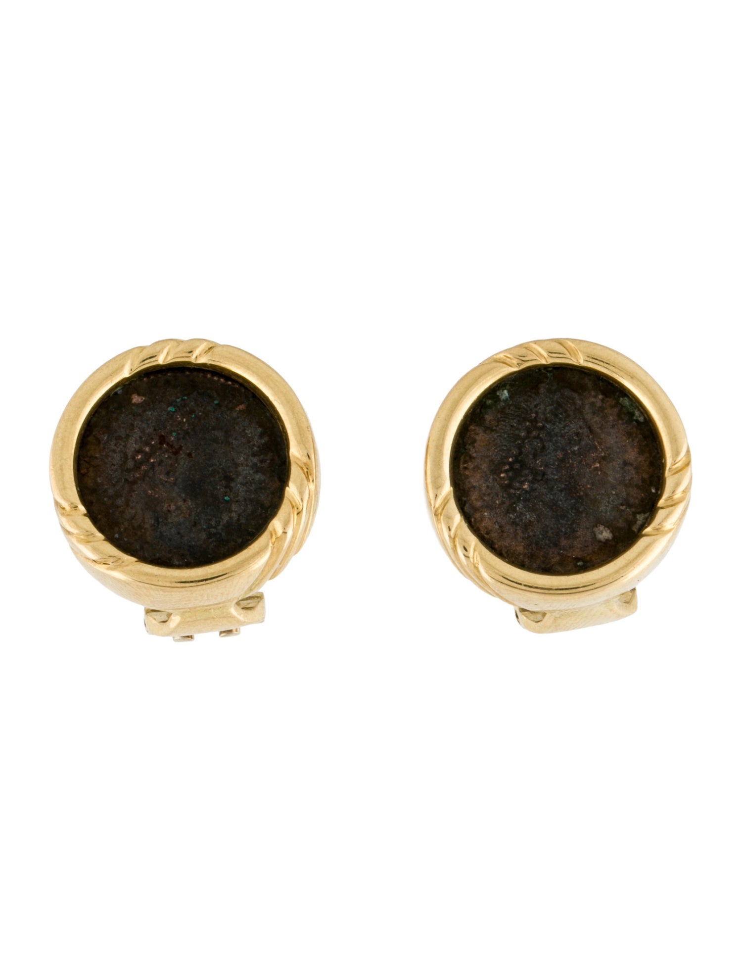 Earrings 18K Plautilla Coin Earclip