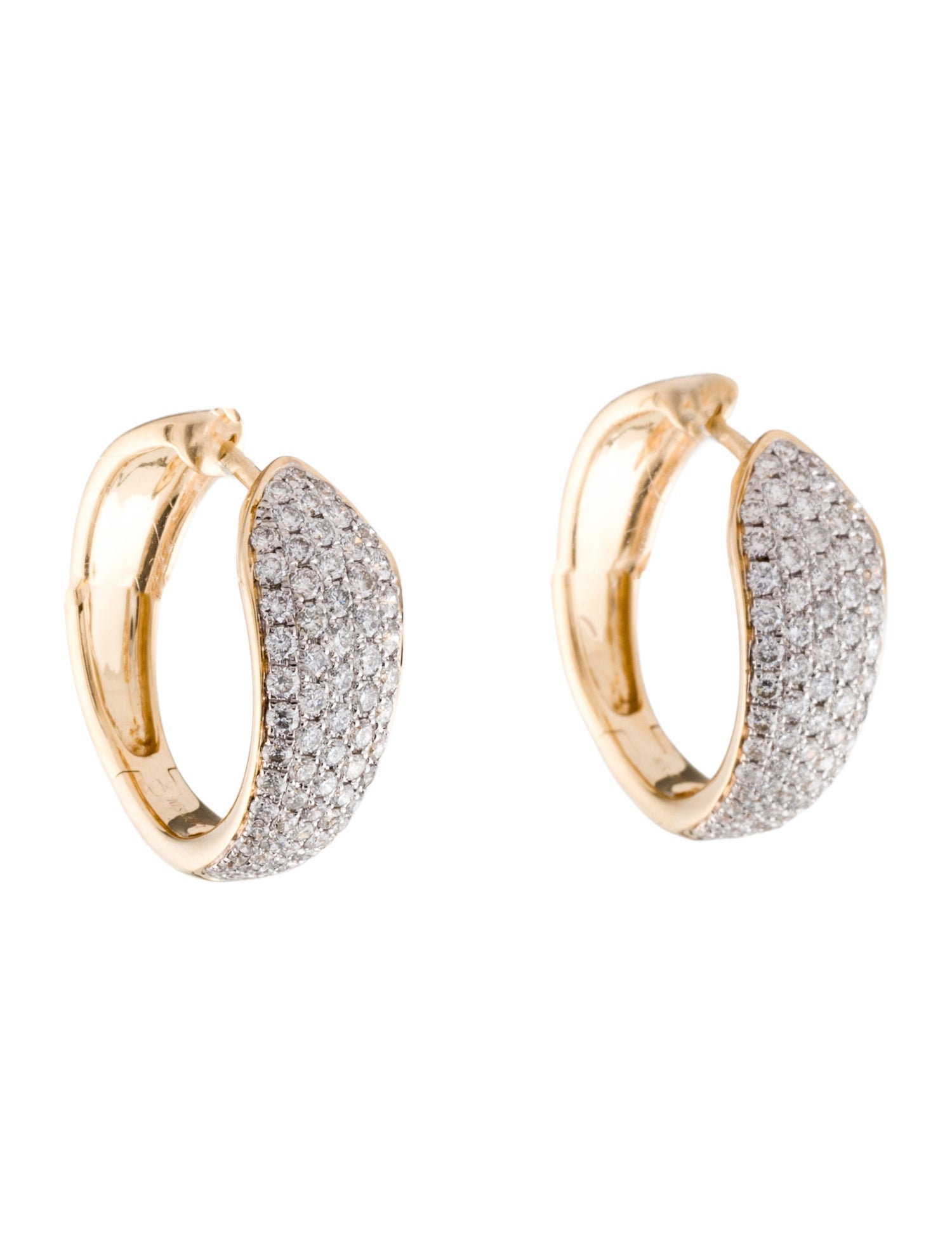 Earrings 14K 1.48ctw Diamond Hoops