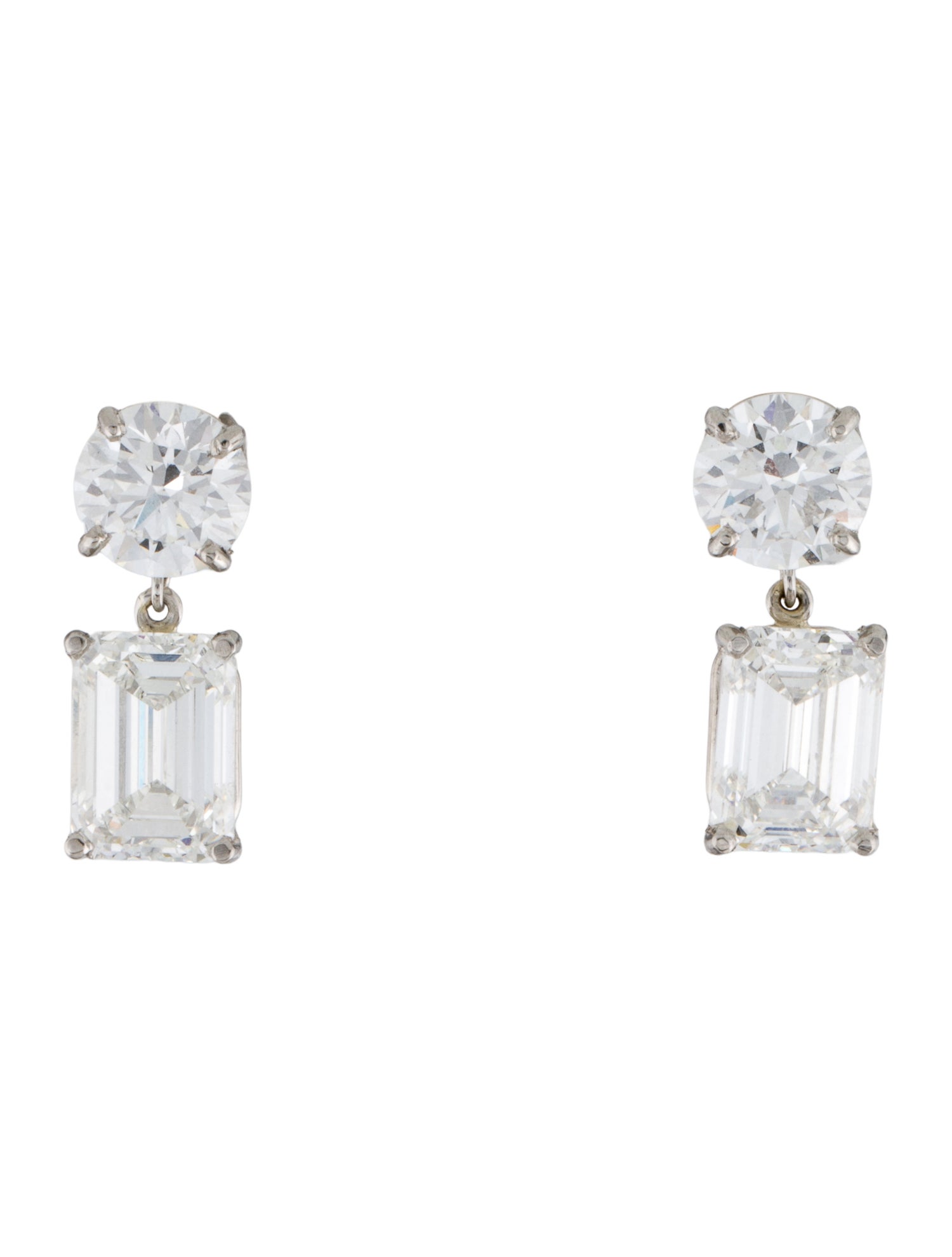 Earrings Platinum 8.81ctw Lab-Grown Dimond Drop