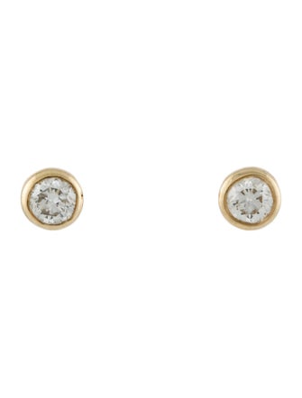 Earrings 14K Diamond Solitaire Stud Earrings