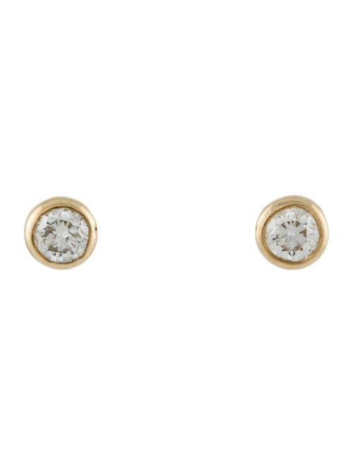 Earrings 14K Diamond Solitaire Stud Earrings