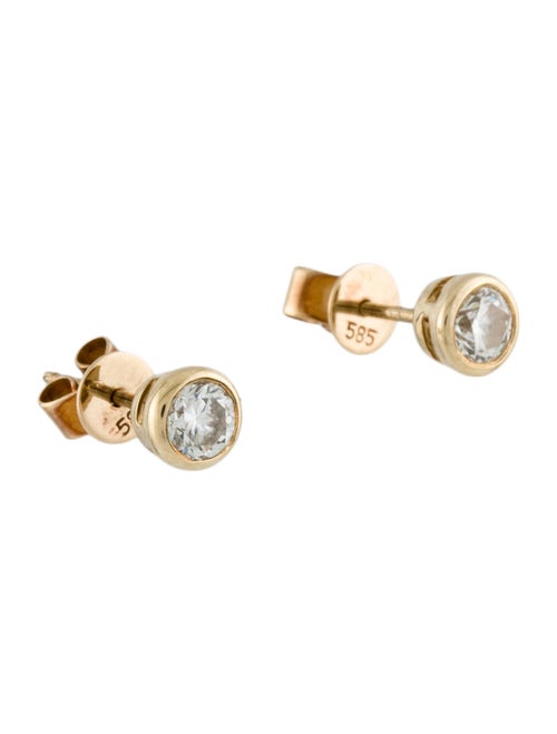 Earrings 14K Diamond Solitaire Stud Earrings