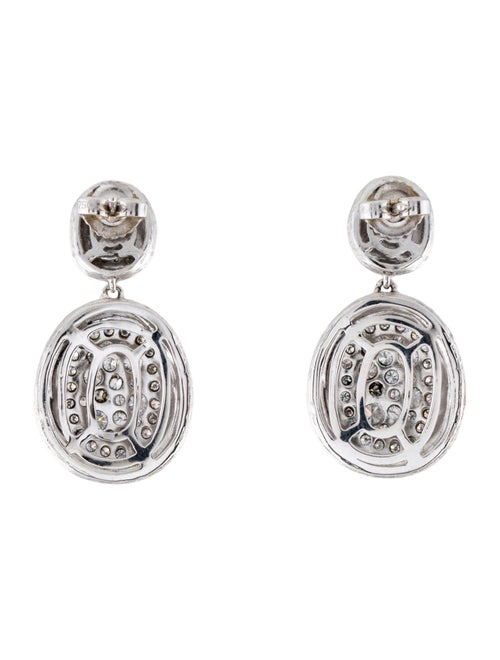 Earrings 14K Diamond Textured Drop Earrings