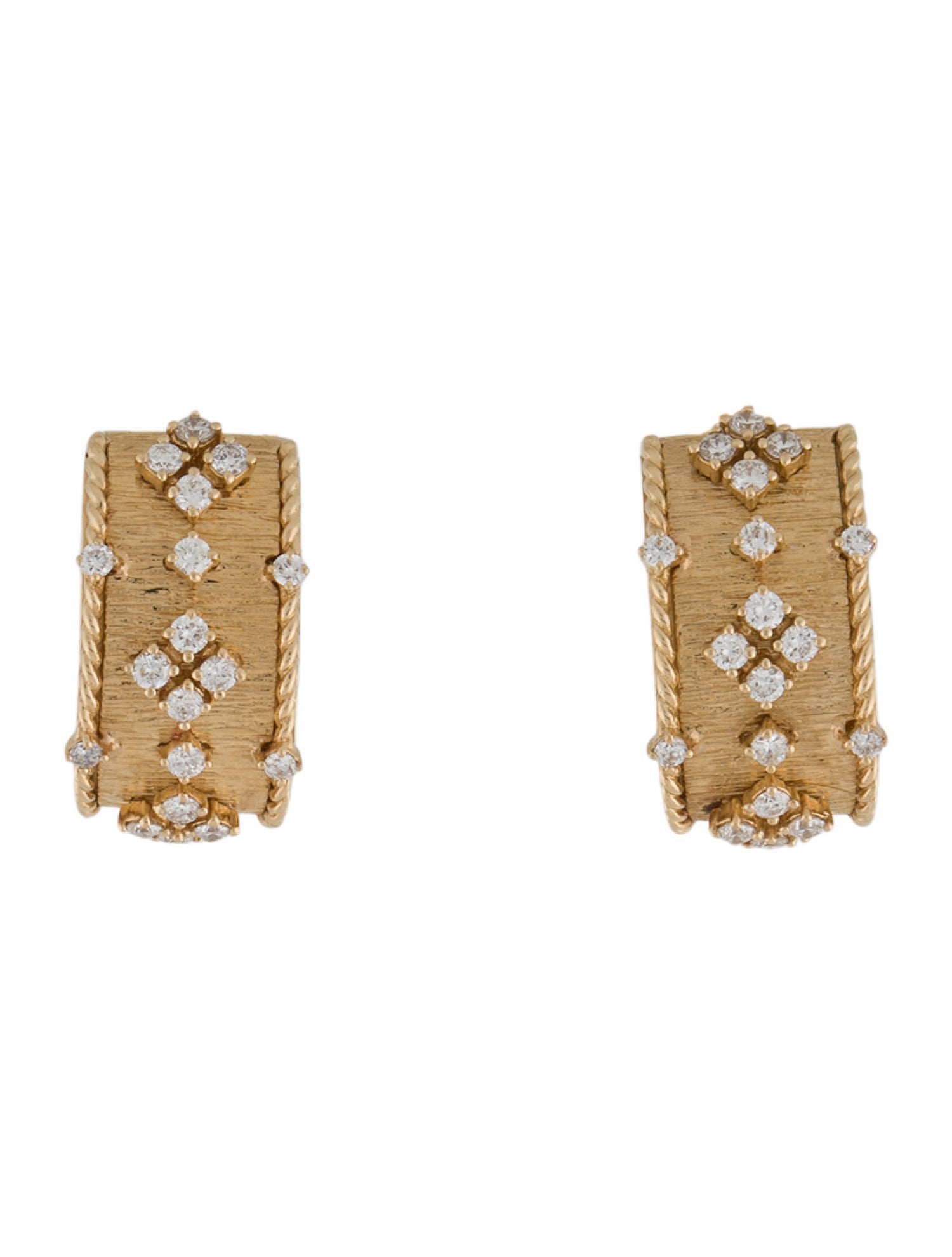 Earrings 18K Diamond Drop Earclips