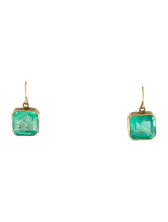 Earrings 14.02ctw Emerald Drop Earrings