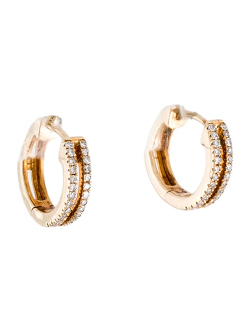 Earrings 10K Diamond Hoop Earrings