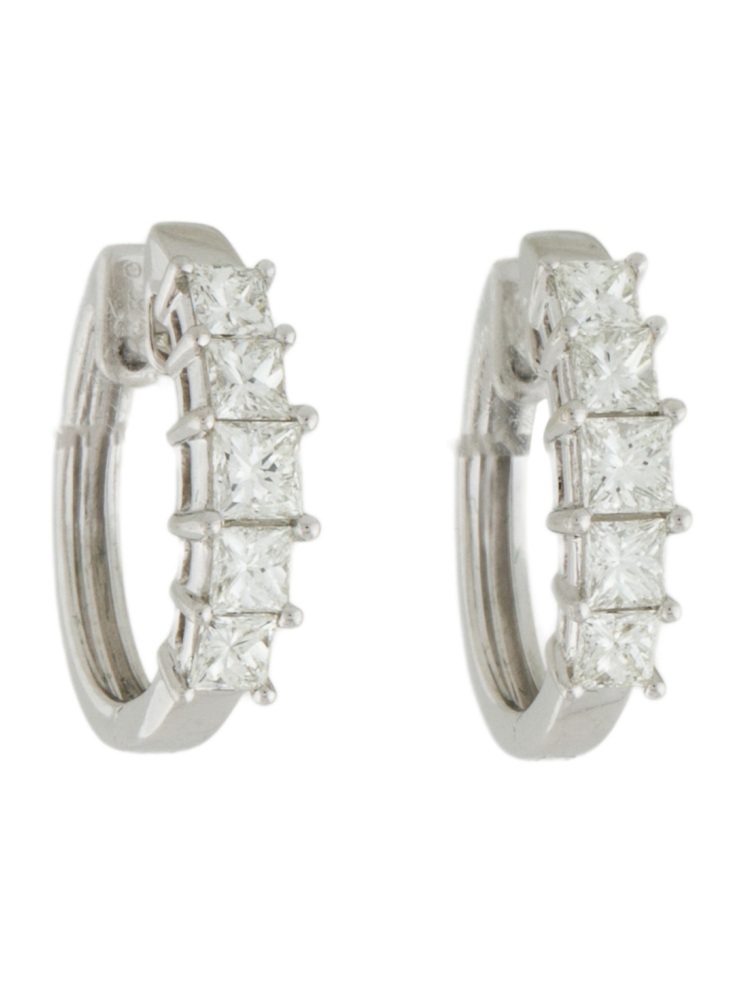 Earrings 14K 1.06ctw Diamond Hoop