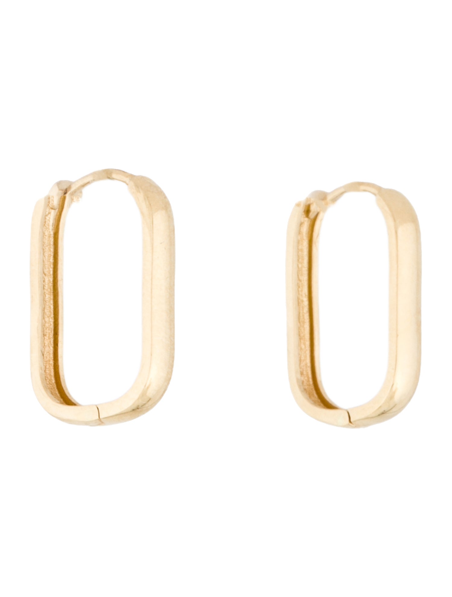 Earrings 14K Elongated Hoop