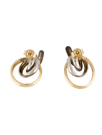 Earrings 14K Two-Tone Stud Earrings