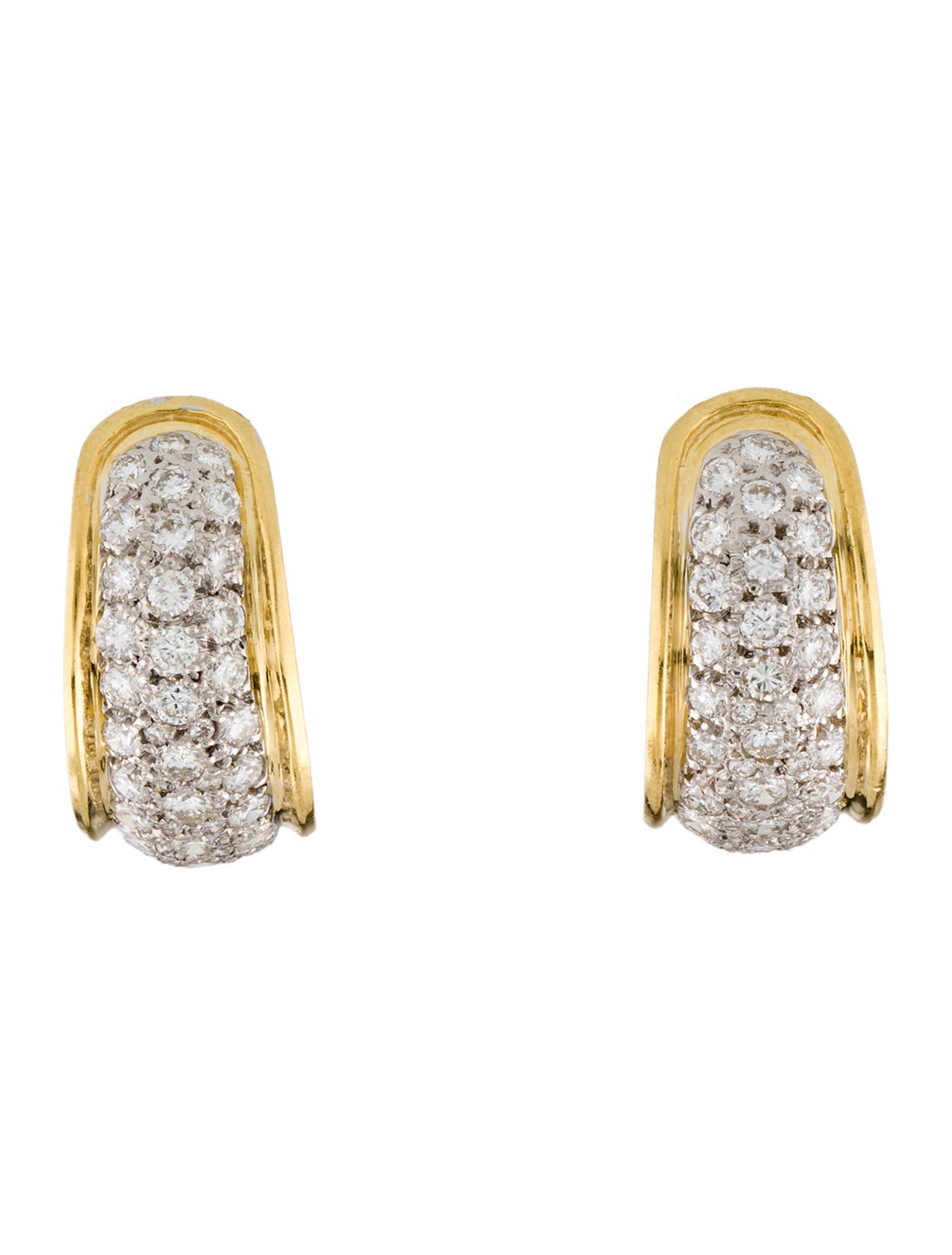 Earrings 18K 6.77ctw Diamond Earclip