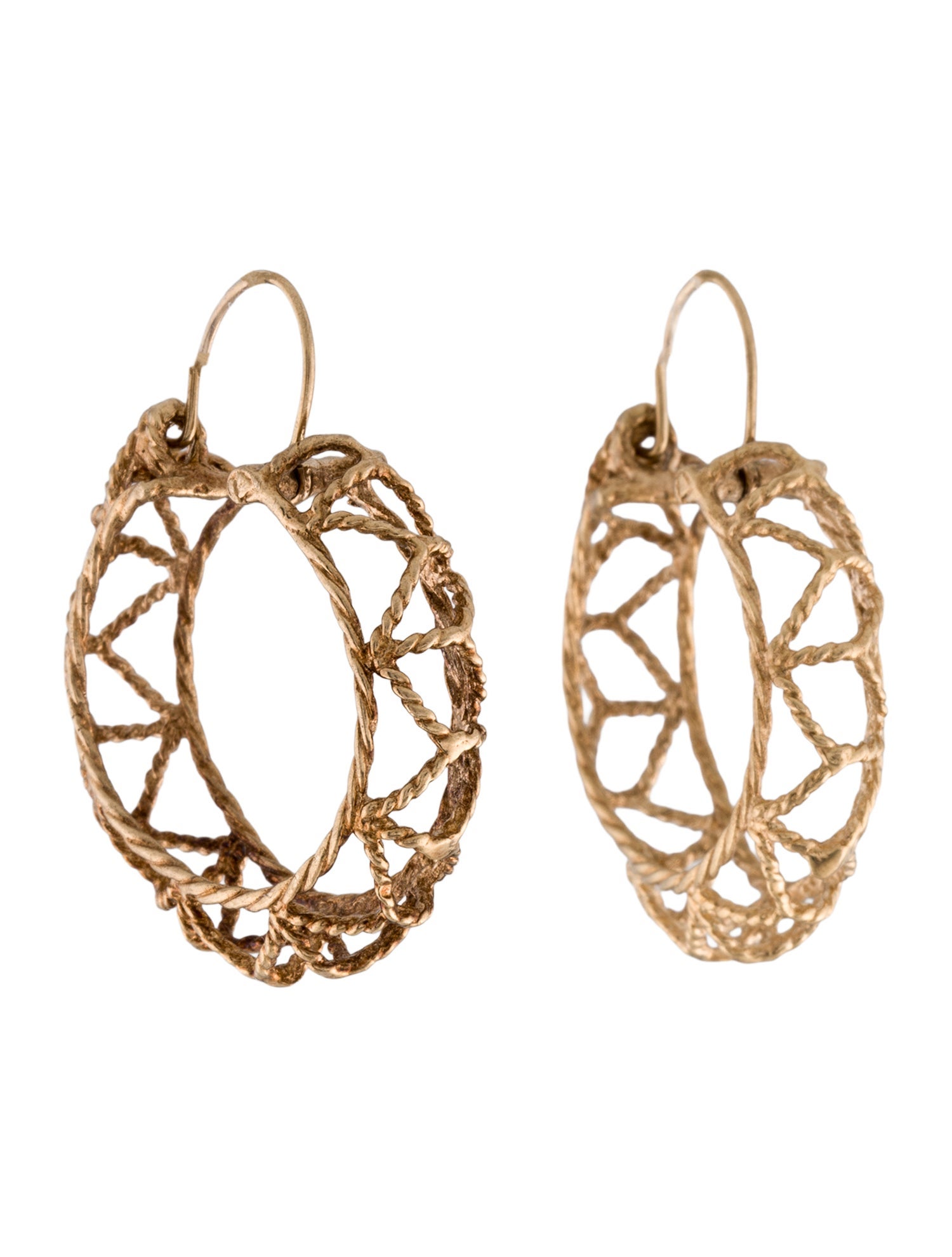 Earrings 10K Woven Hoop