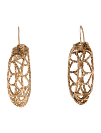 Earrings 10K Woven Hoop Earrings