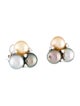 Earrings 18K Pearl & Diamond Stud Earrings