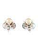 Earrings 18K Pearl & Diamond Stud Earrings
