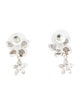 Earrings 18K Diamond Flower Drop Earrings