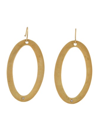 Earrings Stefan Blake 18K Diamond Oval Drop Earrings