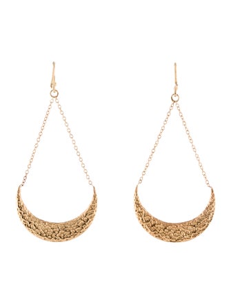 Earrings 14K Textured Drop Earrings