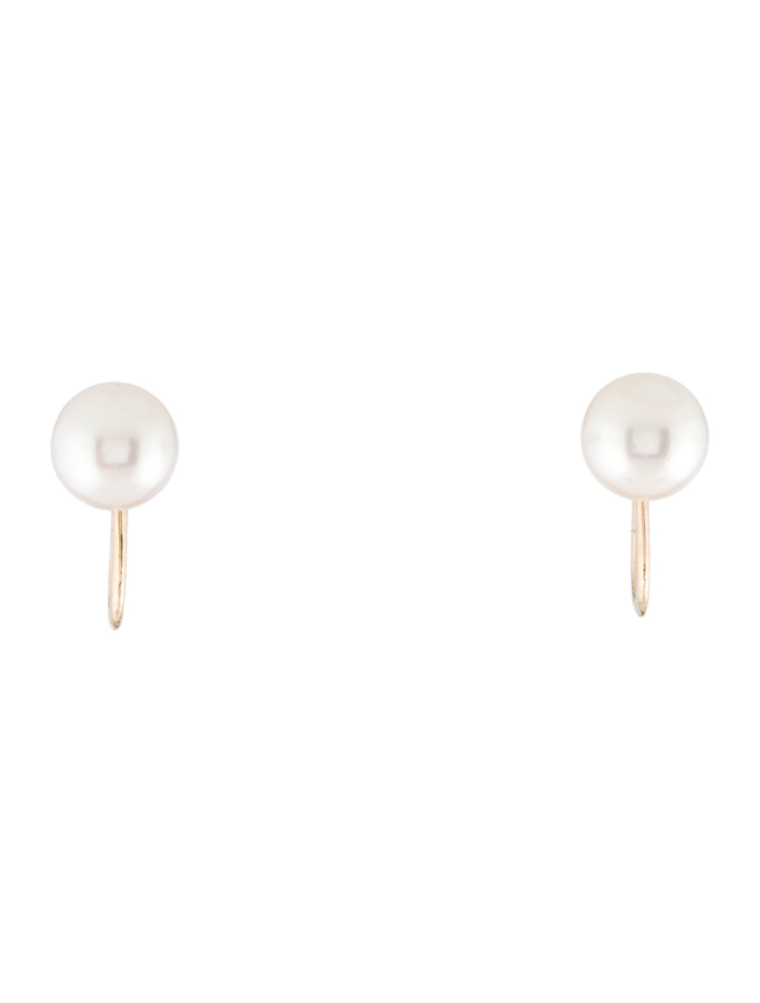 Earrings 14K Pearl Clip-On Screw Back
