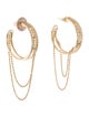 Earrings 14K Diamond Bead Chain Hoop Earrings