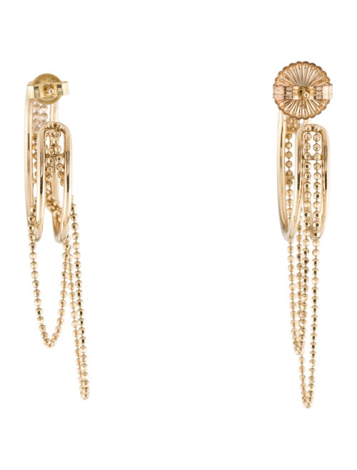 Earrings 14K Diamond Bead Chain Hoop Earrings