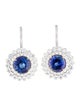 Earrings 18K 12.80ctw Tanzanite & Diamond Drop Earrings