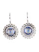 Earrings 18K 12.80ctw Tanzanite & Diamond Drop Earrings
