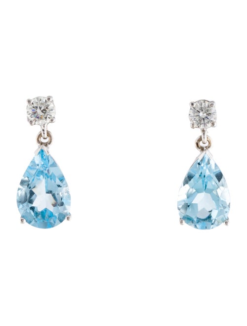 Earrings 18K 6.46ctw & Diamond Drop Earrings