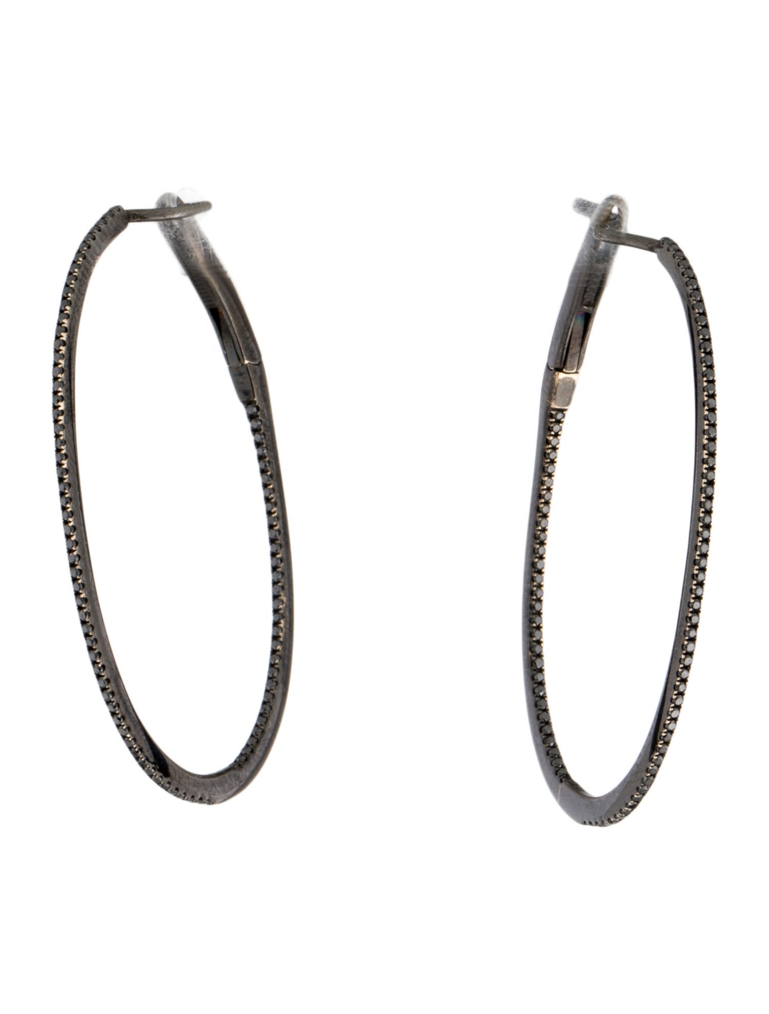 Earrings 18K Sapphire Hoop Earrings