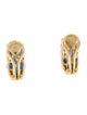 Earrings 18K Sapphire & Diamond Earclips