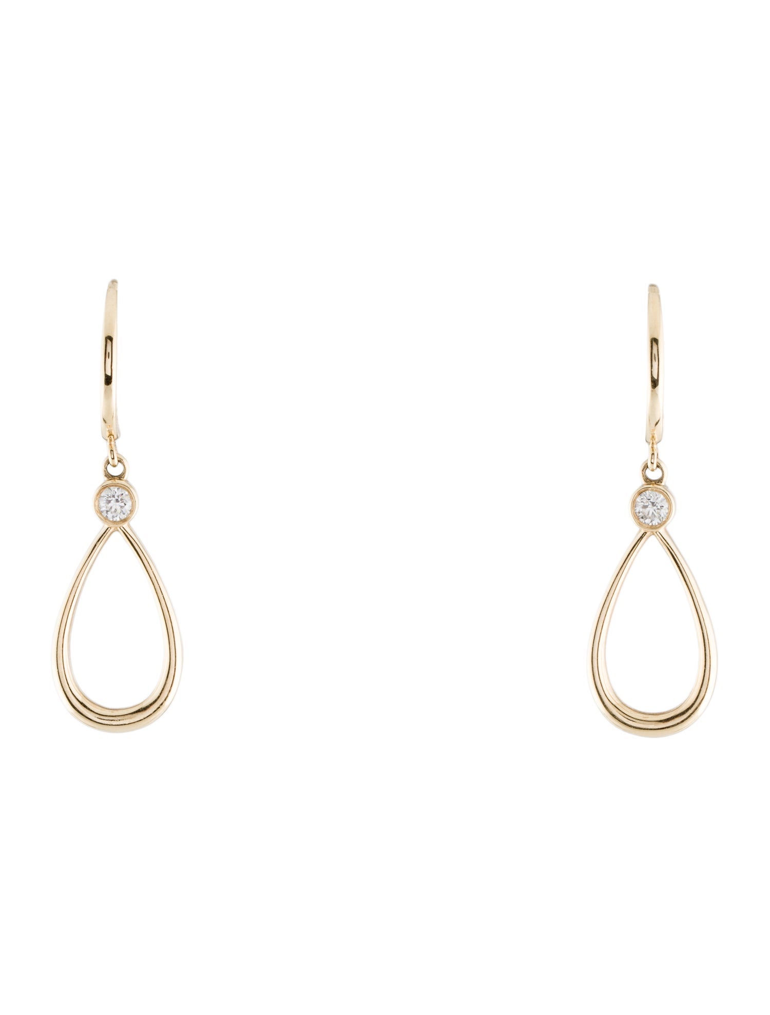 Earrings 14K Diamond Teardrop
