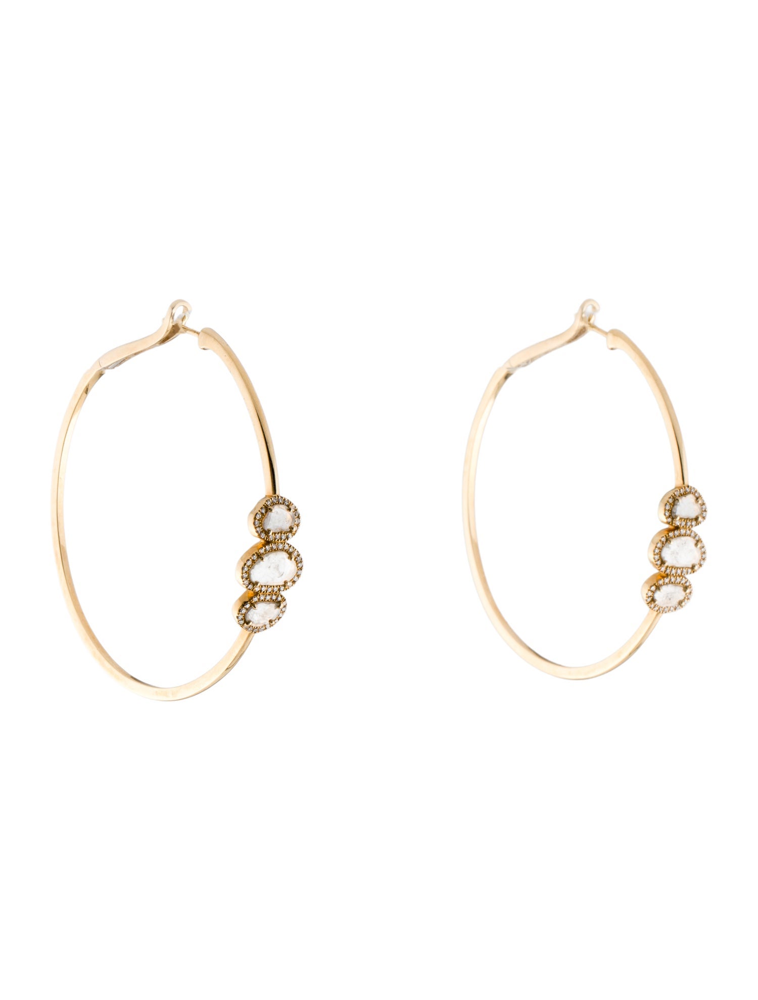 Earrings 14K Diamond Hoop