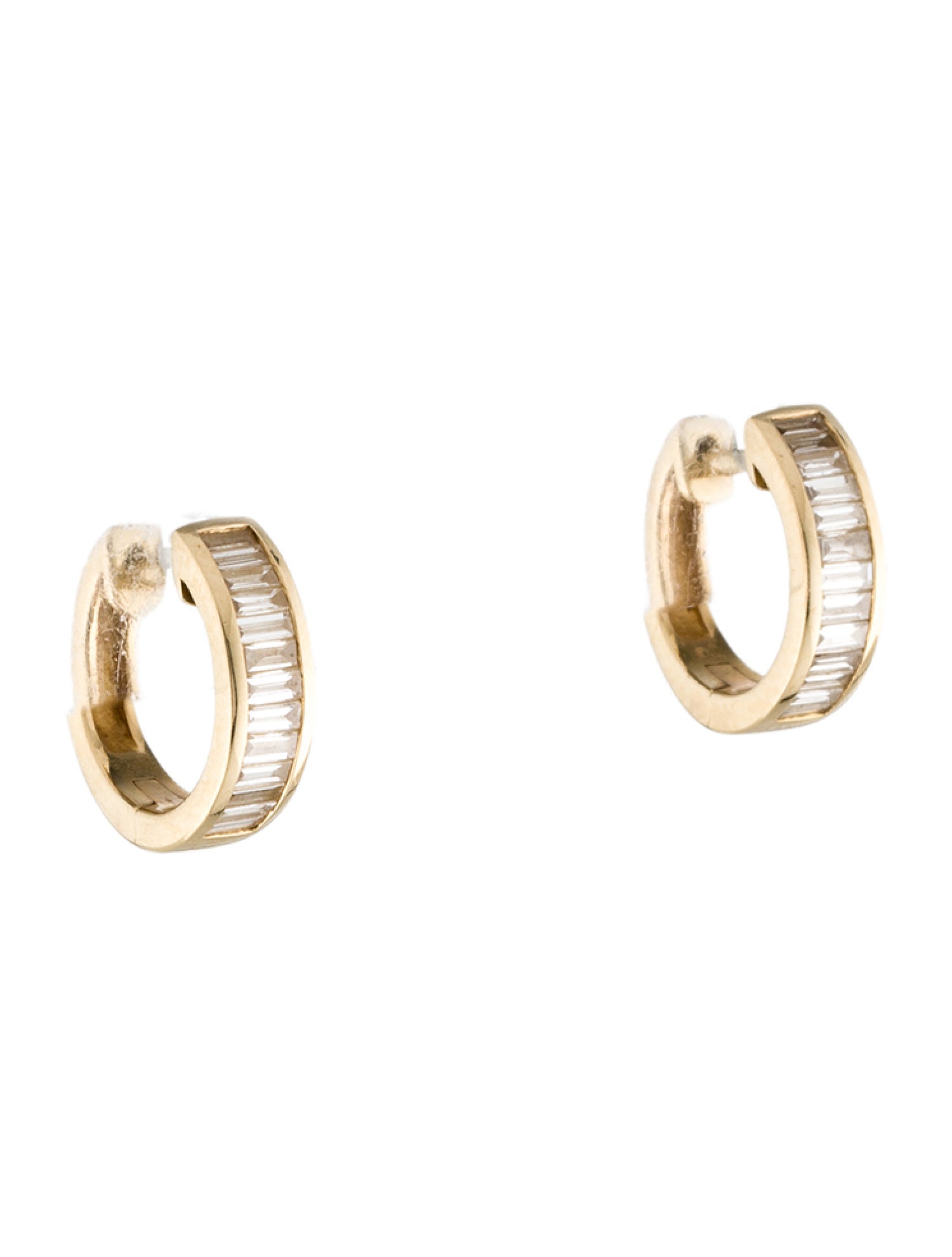 Earrings 14K Diamond Huggie