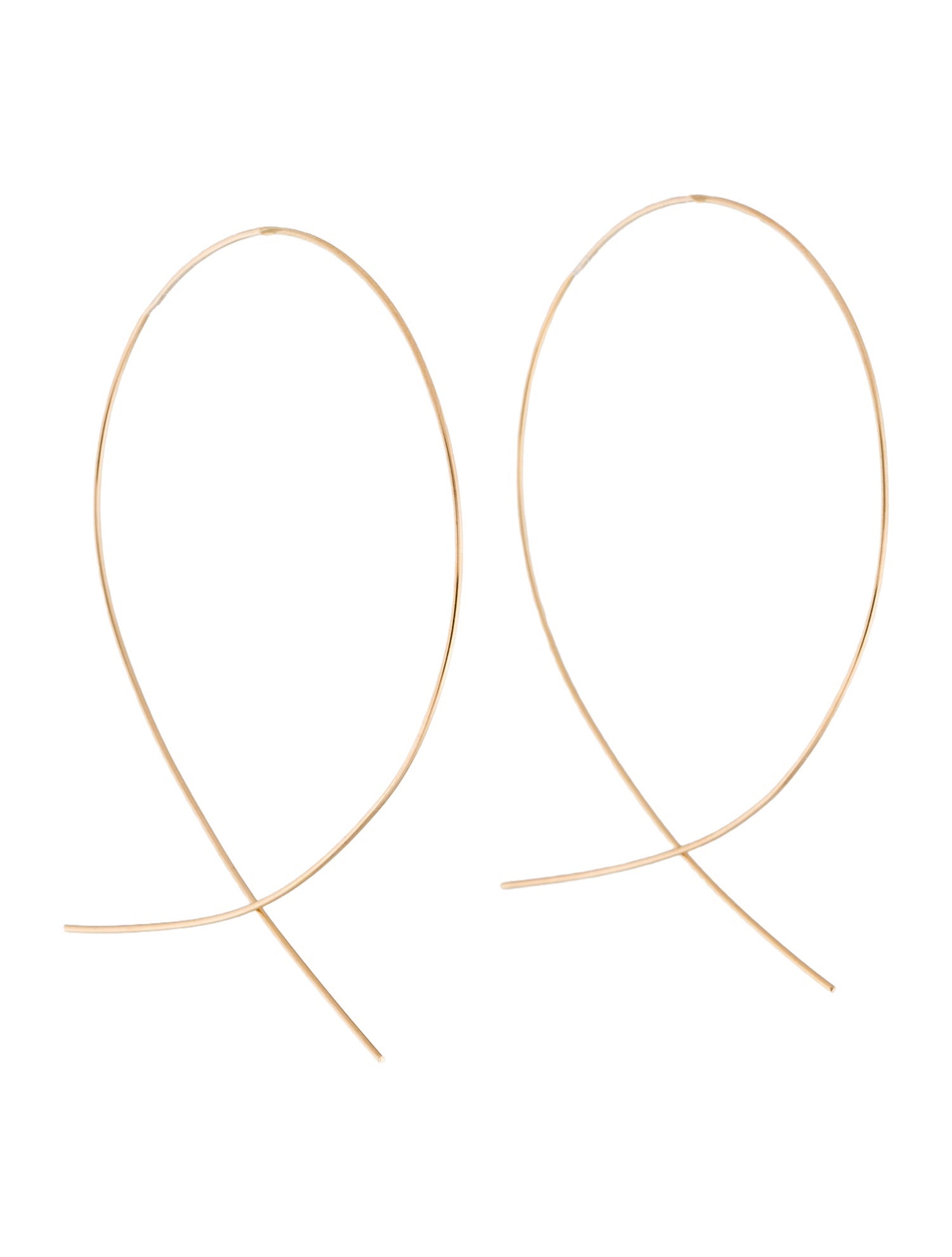 Earrings 14K Threader Hoop