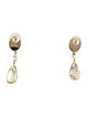 Earrings Cat's Eye Moonstone, Quartz & Peridot Drop Earrings