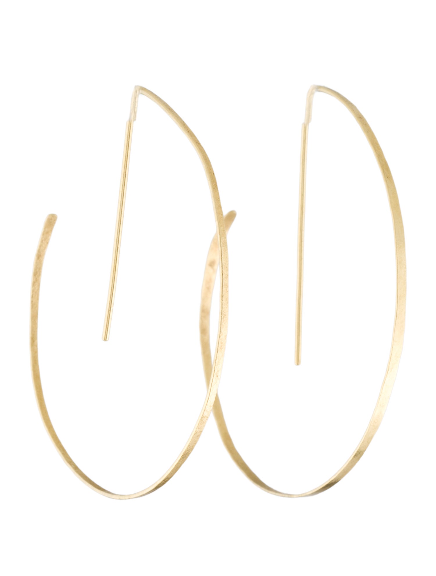 Earrings 18K Textured Hoop