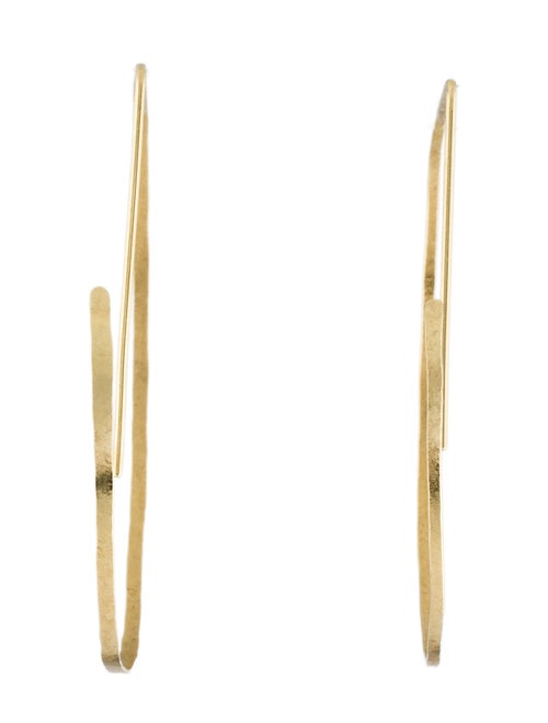 Earrings 18K Textured Hoop Earrings