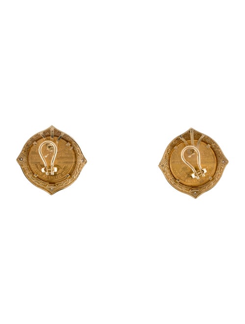 Earrings Diamond Liberty Coin Earclips