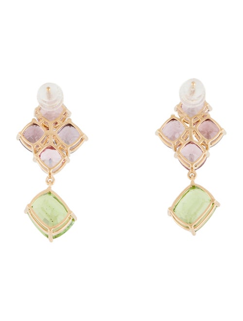 Earrings 18K Spinel & Peridot Drop Earrings