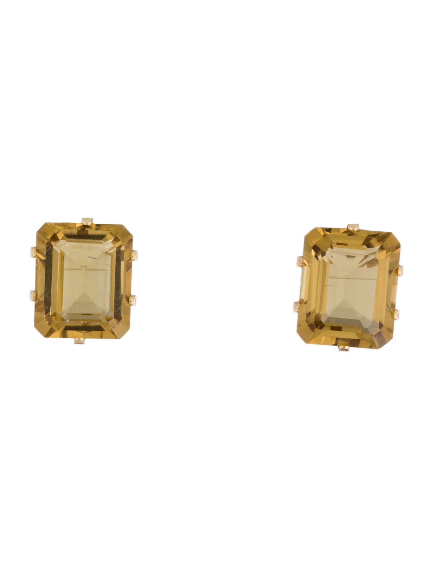 Earrings 14K 9.80ctw Citrine Stud