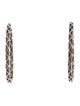 Earrings 14K 3.84ct Diamond Pave Inside Out Hoop Earrings
