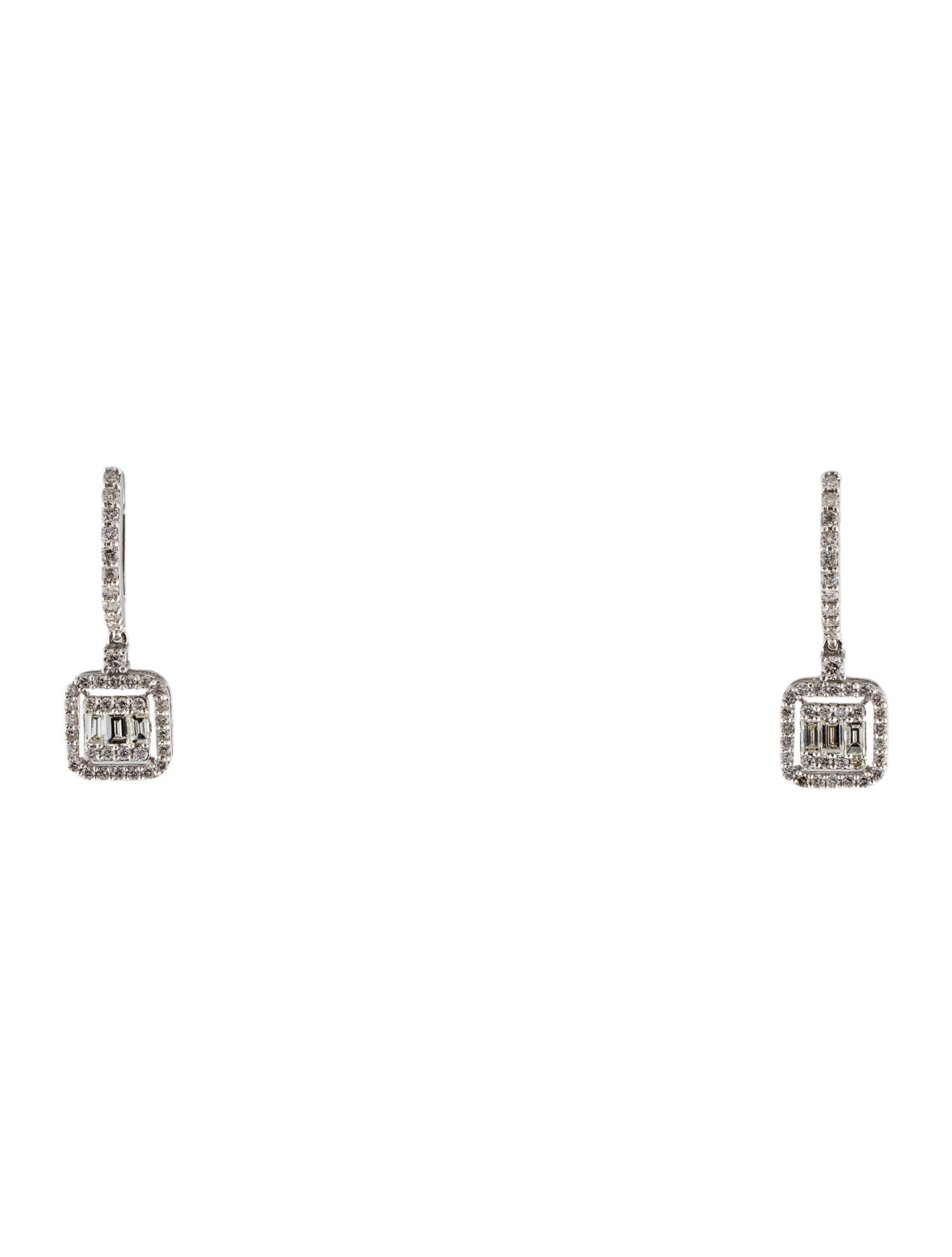 Earrings 18K 1.25ctw Diamond Drop